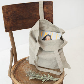 Linen Tales Natural Linen Tote Bag - Linen Tales B2B 