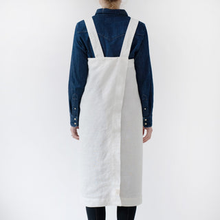 Linen Tales Off - White Linen Pinafore Apron - Linen Tales B2B 3