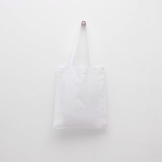 Linen Tales Optical White Linen Tote Bag - Linen Tales B2B 