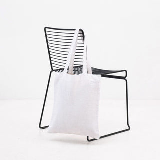 Linen Tales Optical White Linen Tote Bag - Linen Tales B2B 