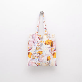 Linen Tales Orange Flow Linen Tote Bag - Linen Tales B2B 