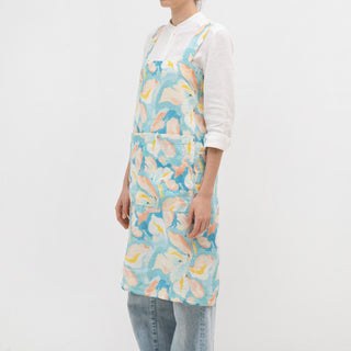 Linen Tales Pastel Iris Linen Pinafore Apron - Linen Tales B2B 