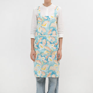 Linen Tales Pastel Iris Linen Pinafore Apron - Linen Tales B2B 