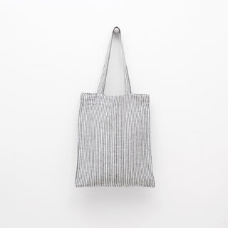 Linen Tales Thin Black Stripe Linen Tote Bag - Linen Tales B2B 3