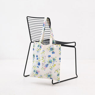 Linen Tales White Flower Linen Tote Bag - Linen Tales B2B 2