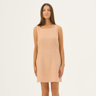 Maple Sugar Linen Alba Dress - Linen Tales B2B 