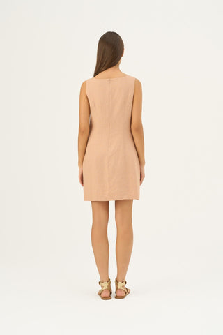 Maple Sugar Linen Alba Dress - Linen Tales B2B 4