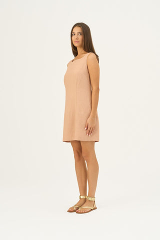 Maple Sugar Linen Alba Dress - Linen Tales B2B 