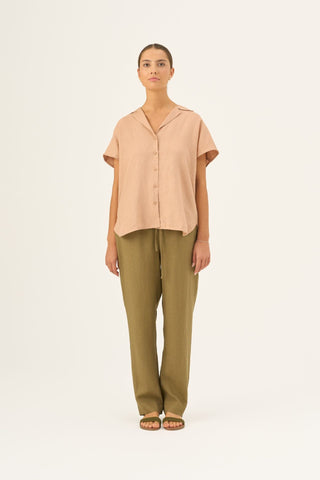 Maple Sugar Linen Melody Shirt - Linen Tales B2B 