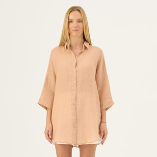 Maple Sugar Linen Oregano Shirt - Linen Tales B2B 