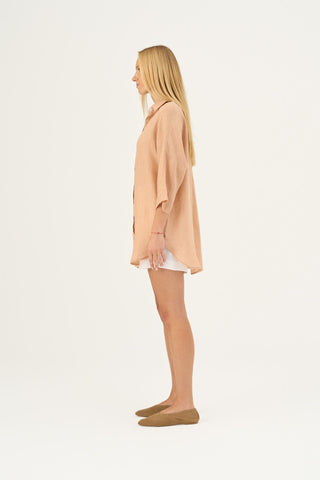 Maple Sugar Linen Oregano Shirt - Linen Tales B2B 3