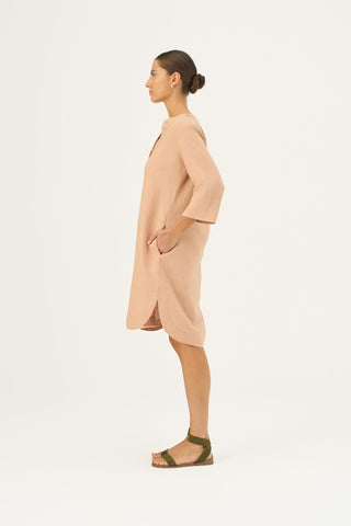 Maple Sugar Linen Prelude Dress - Linen Tales B2B 4