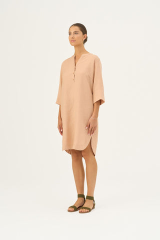 Maple Sugar Linen Prelude Dress - Linen Tales B2B 