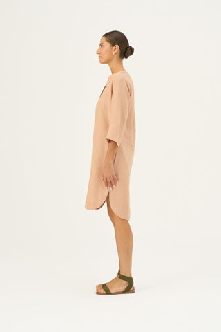 Maple Sugar Linen Prelude Dress - Linen Tales B2B 3