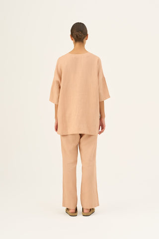 Maple Sugar Linen Primrose Loungewear Set - Linen Tales B2B 3