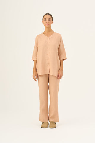 Maple Sugar Linen Primrose Loungewear Set - Linen Tales USA 9
