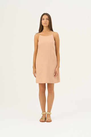 Maple Sugar Linen Stella Dress - Linen Tales B2B 