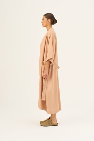 Maple Sugar Linen Summer Bathrobe - Linen Tales B2B 3