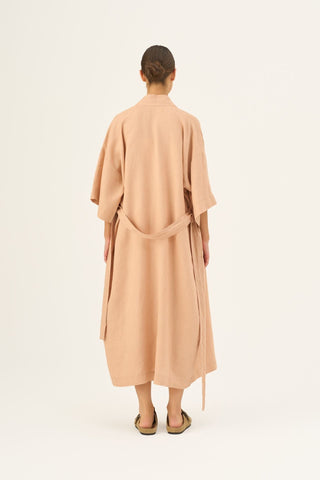 Maple Sugar Linen Summer Bathrobe - Linen Tales B2B 4