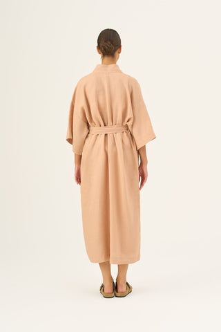 Maple Sugar Linen Summer Bathrobe - Linen Tales B2B 6