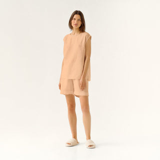 Maple Sugar Linen Verbena Pyjama Set - Linen Tales USA 