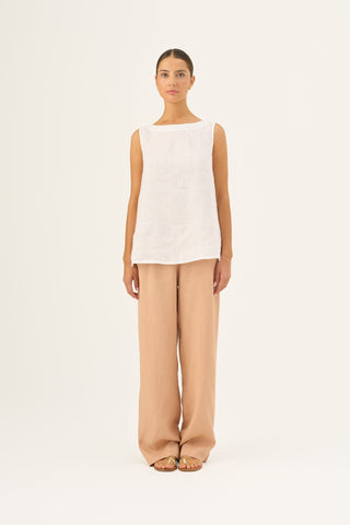 Maple Sugar Linen Willow Trousers - Linen Tales Global 5
