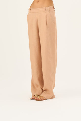 Maple Sugar Linen Willow Trousers - Linen Tales Global 3