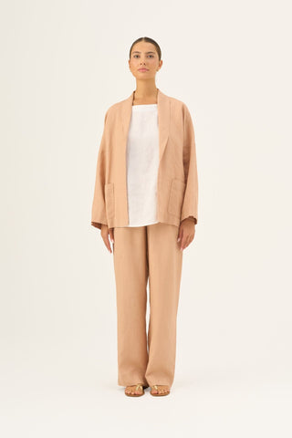 Maple Sugar Linen Willow Trousers - Linen Tales Global 4