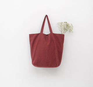 Marsala Linen Big Bag - Linen Tales B2B 