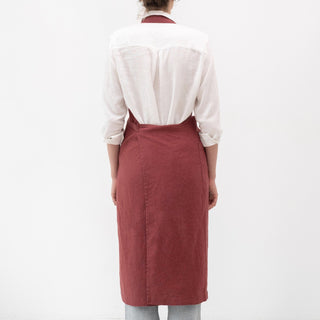 Marsala Linen Chef Apron - Linen Tales B2B 3