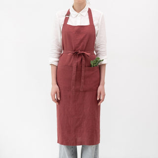 Marsala Linen Chef Apron - Linen Tales B2B 