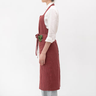 Marsala Linen Chef Apron - Linen Tales B2B 