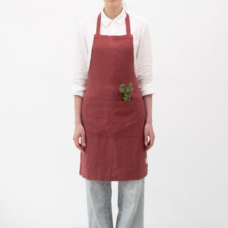 Marsala Linen Daily Apron - Linen Tales B2B 
