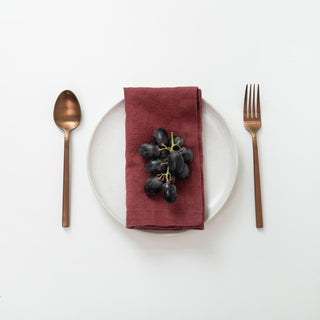 Marsala Linen Napkins Set of 2 - Linen Tales B2B 1