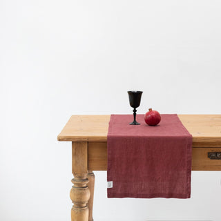 Marsala Linen Table Runner - Linen Tales B2B 