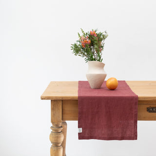 Marsala Linen Table Runner - Linen Tales B2B 