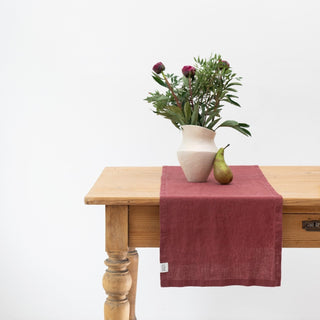 Marsala Linen Table Runner - Linen Tales B2B 3