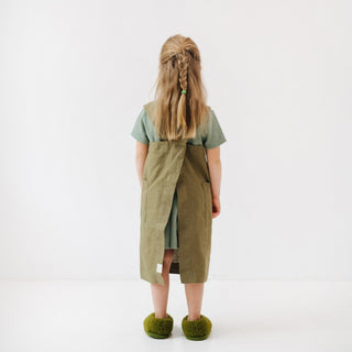 Martini Olive Kids Linen Pinafore Apron - Linen Tales B2B 4
