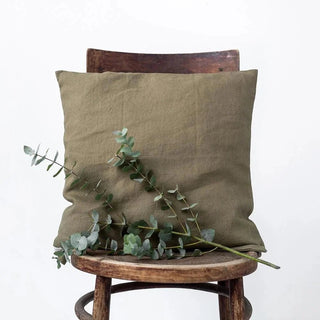 Martini Olive Linen Cushion Cover - Linen Tales B2B 