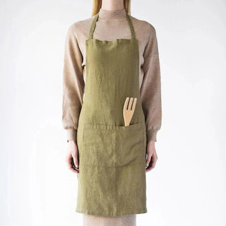 Martini Olive Linen Daily Apron - Linen Tales B2B 