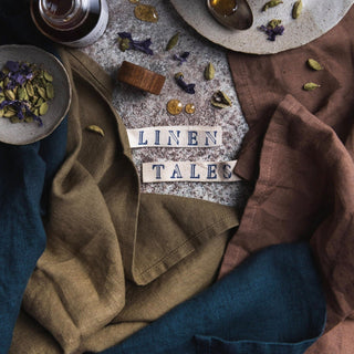 Martini Olive Linen Kitchen Towel - Linen Tales B2B 