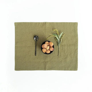 Martini Olive Linen Placemat - Linen Tales B2B 