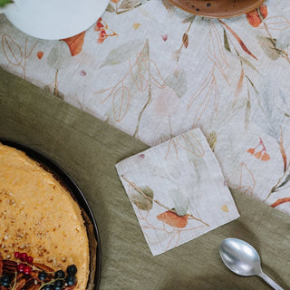 Martini Olive Linen Table Runner - Linen Tales B2B 3