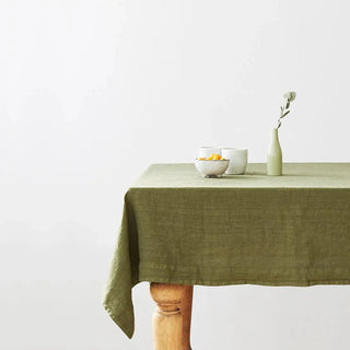 Martini Olive Linen Tablecloth - Linen Tales B2B 