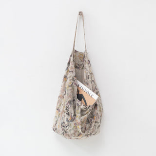 Meadow on Natural Linen Big Bag - Linen Tales B2B 