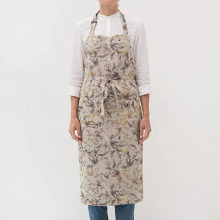 Meadow on Natural Linen Chef Apron - Linen Tales B2B 1
