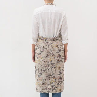 Meadow on Natural Linen Chef Apron - Linen Tales B2B 3