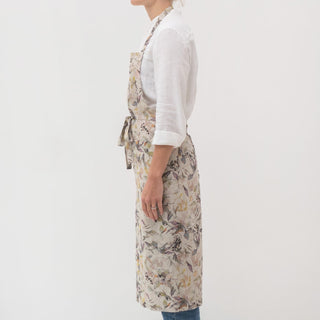 Meadow on Natural Linen Chef Apron - Linen Tales B2B 2