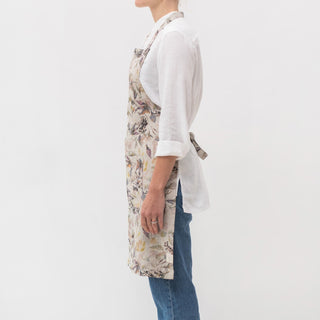 Meadow on Natural Linen Daily Apron - Linen Tales B2B 