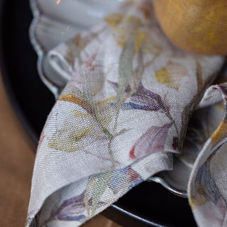 Meadow on Natural Linen Napkins Set of 2 - Linen Tales B2B 